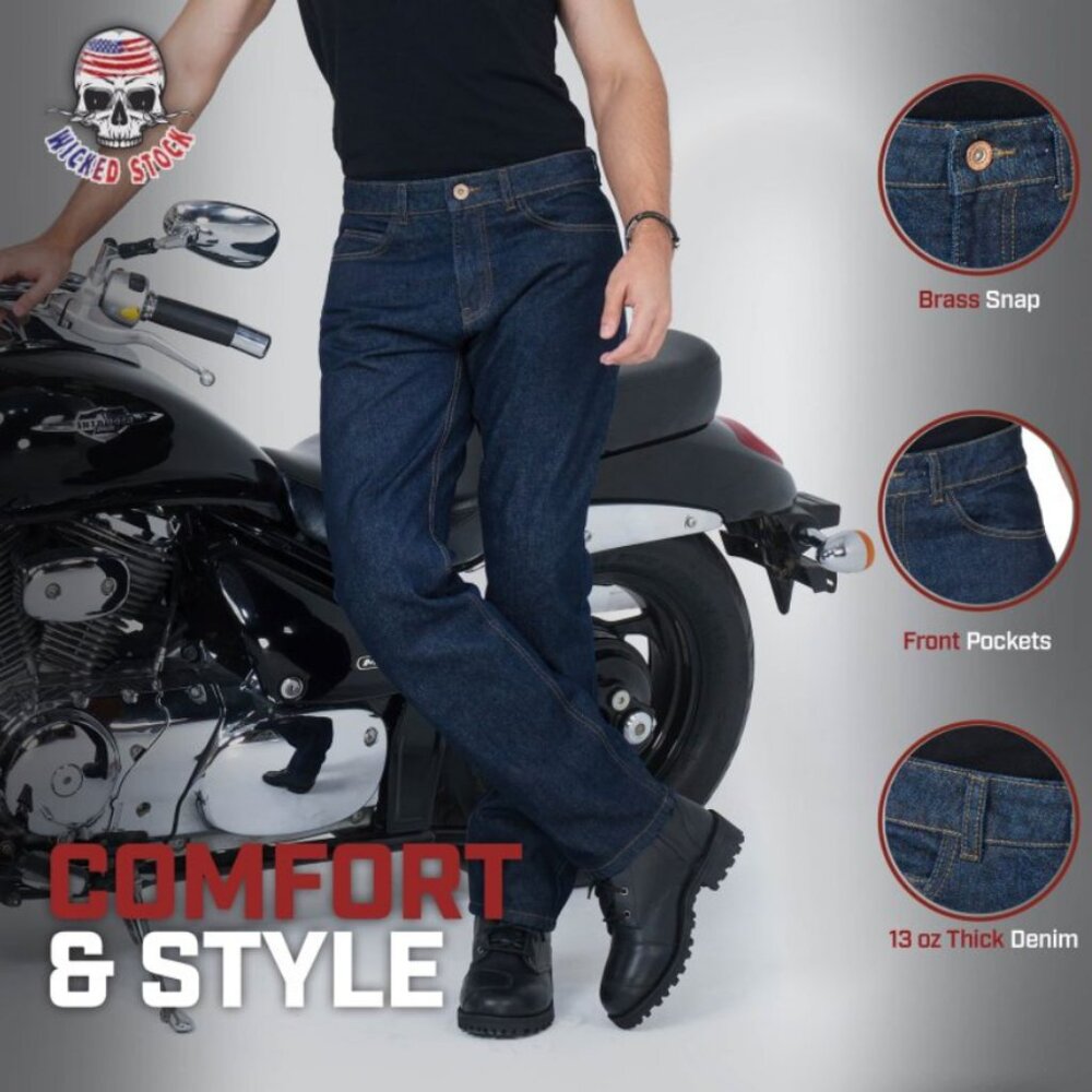 Wicked Stock Men's Sz. 36x32 Motorcycle Dirt Bike Motocross Jeans Pants